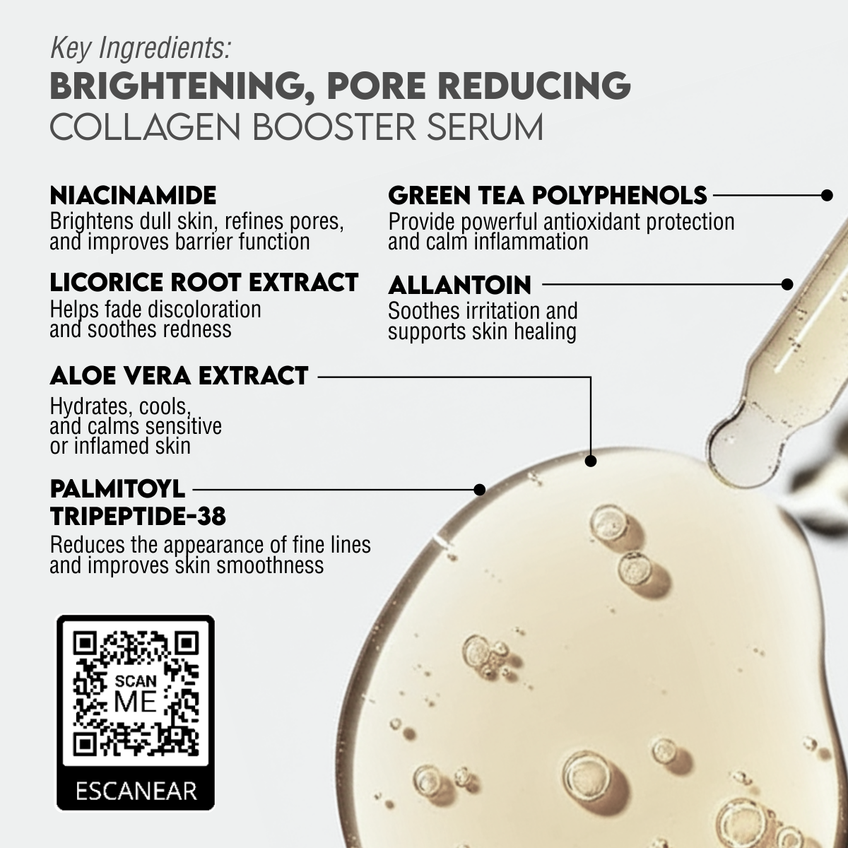 Brightening, Pore Reducing Collagen Booster Serum Sample