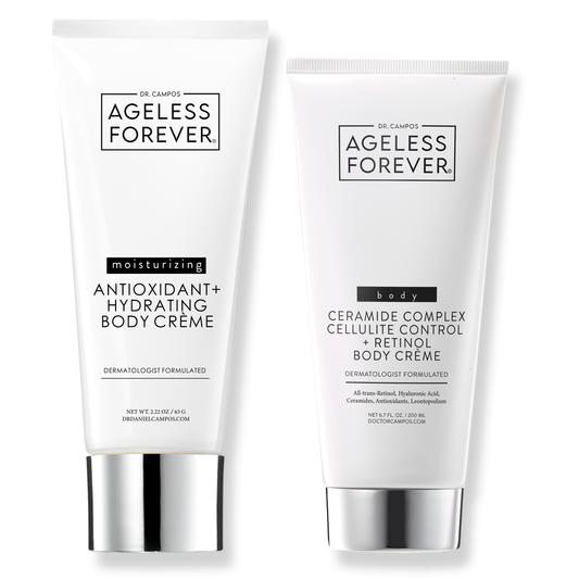 Day + Night Body Duo – antioxidant body moisturizer and retinol cellulite cream by Ageless Forever