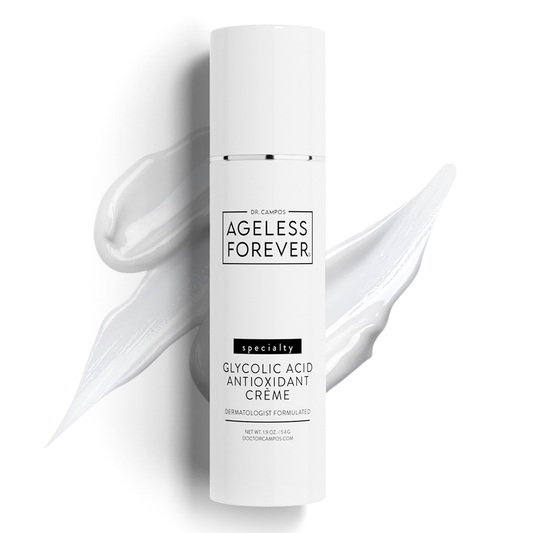 Glycolic Acid Antioxidant Crème bottle – resurfacing night treatment with glycolic acid and botanicals by Ageless Forever