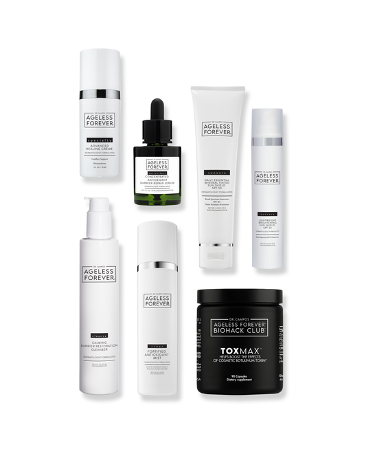 Post-Injectable Essentials Kit – healing skincare and ToxBoost™ supplement for Botox and fillers by Ageless Forever