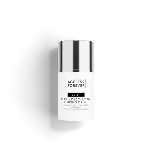 Neck and Décolletage Firming Crème bottle – lifting and smoothing anti-aging neck cream by Ageless Forever