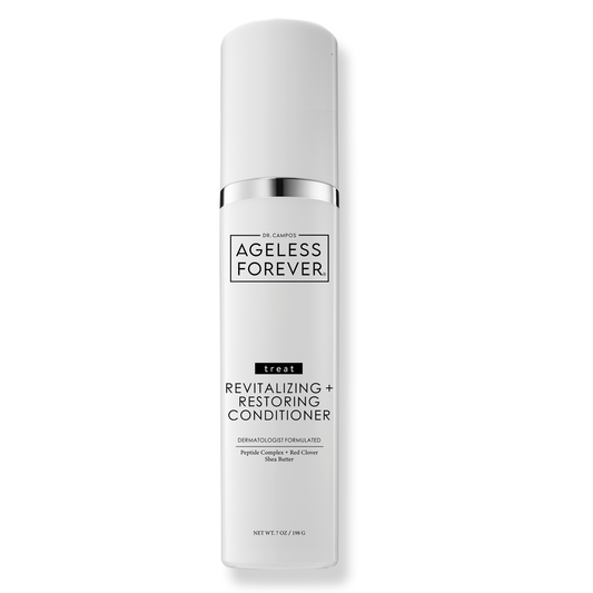 Restorative Conditioner bottle – peptide and red clover conditioner for dry, thinning hair by Ageless Forever