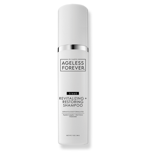 Replenish Shampoo bottle – peptide-based daily cleanser for thinning and aging hair by Ageless Forever