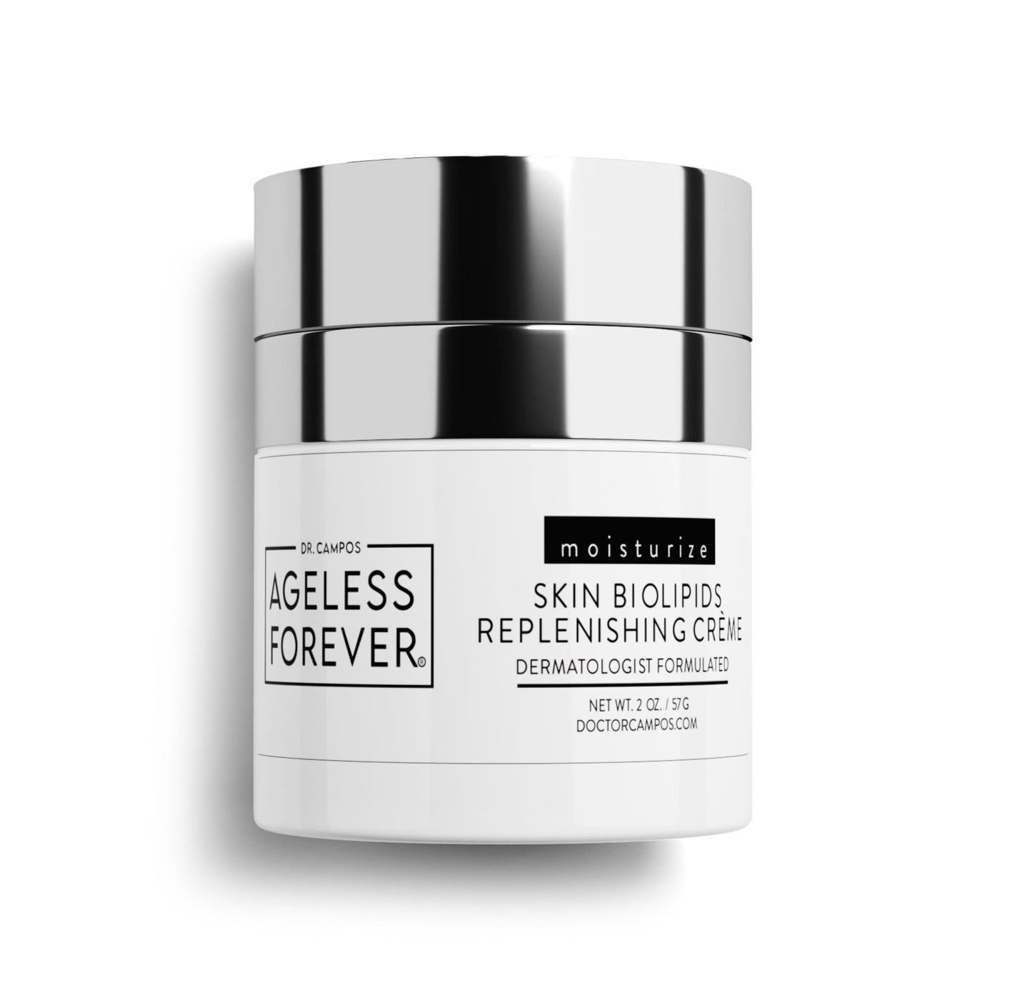 Skin Biolipids Replenishing Crème jar – ceramide-rich barrier repair moisturizer by Ageless Forever