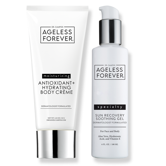 Sun Recovery Body Duo – post-sun soothing gel and antioxidant body crème by Ageless Forever