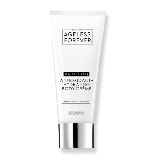 Antioxidant + Hydrating Body Crème bottle – moisturizing, soothing body lotion with ceramides and antioxidants by Ageless Forever