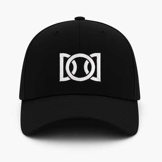 Black Embroidered Logo Cap – Signature Edition