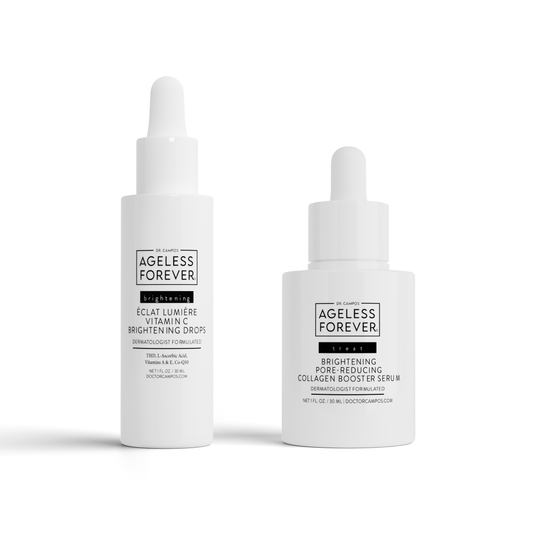 Even Tone Serum Duo – vitamin C brightening and pore-refining serums by Ageless Forever