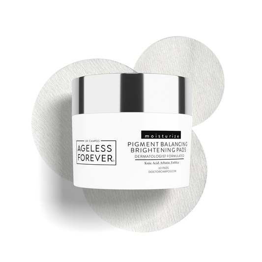 Brightening Pads with 2% Hydroquinone – skin tone evening treatment with antioxidants and natural brighteners by Ageless Forever